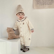 Baby Onesie Winter New Style Baby Girl Clothes Newborn Clothes Preppy Style Baby Clothes
