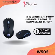 Imperion W505 Teleport  2.4G Wireless Gaming Mouse 450 mAh Built-In Rechargeable Battery 3200 DPI 6 