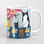 Kucing dan French Press Coffee Coffee Mug Cats and French Press Coffee Coffee Mug