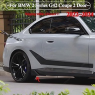 ABS Side Skirt Splitter Diffuser Winglet Side Wing Bumper Lip For BMW G42 220d 218i 220i 230i M240i 
