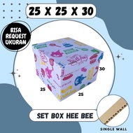 Birthday Box 25x25x30 / 25x25x20 / 25x25x10 Happy Birthday Gift Cardboard Doll Birthday Box Cardboar