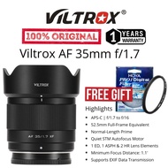 VILTROX AF 35MM F/1.7 FOR SONY E/FUJIFILM X/NIKON Z (1 YEARS WARRANTY) VILTROX 35MM F/1.7 LENS PRIME