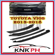 ◈ ▫ ✔ TOYOTA VIOS 2013-2018 GEN3 Black Car Front Bumper Lip Double Chin Splitter Diffuser Body Kit