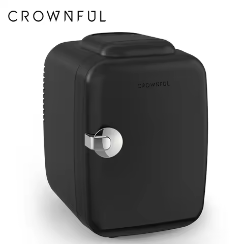 Crownful 4L Mini Fridge 110V 220V Beauty Makeup Skincare Refrigerator AC/DC Heated Cooling Beauty Re