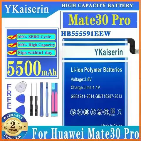 YKaiserin New HB555591EEW Battery for Huawei Mate 30 Pro 5G Mate30 Pro 5G LIO-N29 LIO-AN00P LIO-AN00