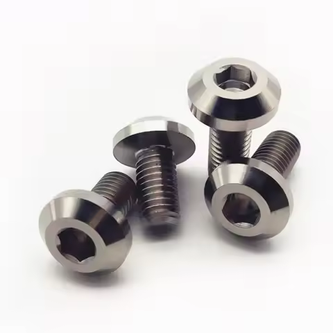 4pcs Grade5 6AL4V M6 M8 Titanium Screw for Motorcycle Disc Brake Hex Socket Ti Fasteners Modificatio