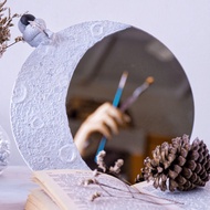 Moon Mirror with Little Clay Astronaut
