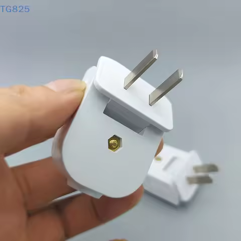 【AN】【SA】1/2Pcs Extension Cord Plug Replacement 16A 2 Prong Male End Electric Plug Rotatable Electric