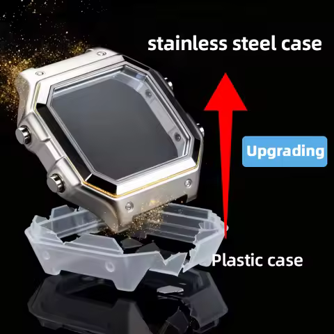 AE1200 Upgrade High end Solid Metal Case Mod Kit for Casio AE-1200WH Stainless Steel shell fit 3299 