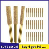 30Pcs Diamond Chainsaw Sharpener 3 Size Chainsaw Sharpener Bits, For Chain Saw, (5/32inch, 3/16inch,