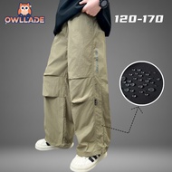 OWLLADE Cargo Jogger Pants for Kids Boy Breathable 2035 in Dark Khaki B02 4T-2