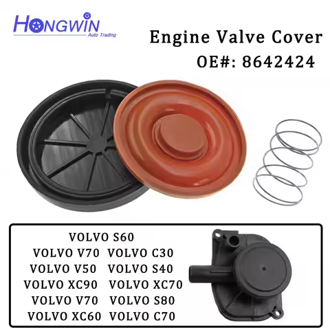 Genuine No.:8642424 1033347 Engine Valve Cover Cap For Volvo C30 70 S40 S60 80 V50 1.6D 2.0D 2.4D 2.