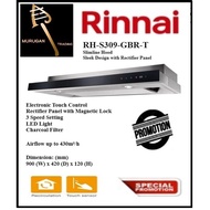 RINNAI RH-S309-GBR-T 90CM TOUCH CONTROL SLIMLINE HOOD| Local Singapore Warranty | Express Free Home Delivery