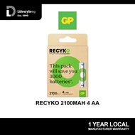 GP ReCyko 2100mAh 4 AA Battery