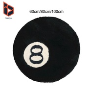 blesiya Simulation Billiards 8 Ball Round Carpet Bath Mat Floor Mat Skin Friendly Modern Home Decora