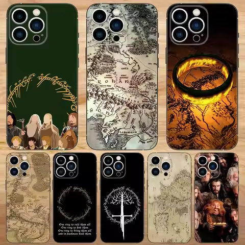 L-Lord of the R-Rings Map Logo Phone Case For iPhone 16,15,14,13,12,11,Pro,Max,Plus,Mini,X,XS,XR,8,7