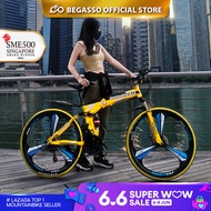 [🇸🇬 OFFICIAL STORE] Begasso Foldable Mountain Bicycle with Disc Brake SHIMANO 21 Speed [26/24Inch]/ Authentic Begasso Foldable Bike / Begasso Bike / Foldable Bike / Foldable Bicycle / Folding Bike/ Bicycle