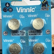 Watch Battery AG12 LR43 386 G12A VINNIC 1.5v