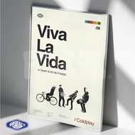 Coldplay Poster Aesthetic Wall Decoration Premium Wooden Figure Frame | 30x45 40x60 50x70 cm | Free 