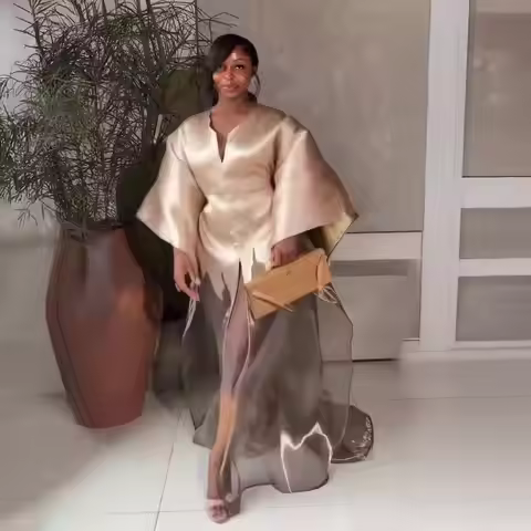 Fashion Two-Piece Pair with lace lingerie Boubou Women's Dress Luxurious African Fabric Clothing for