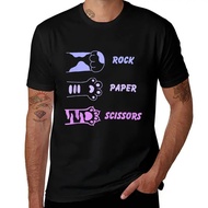 Scissors Pattern T-Shirt For Men White Cotton Clothing Men's Rock Style Cat Paw Print Packman Shirt