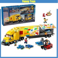 60440,Delivery Truck,Building Blocks,Yellow Transport Trucks and Forklifts,Toys Gifts for Kids