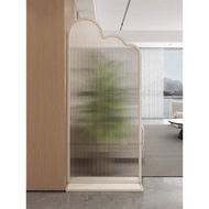 Cream Style Door-to-Door Changhong Glass Partition Living Room Entrance Blocking Punch-Free Movable 
