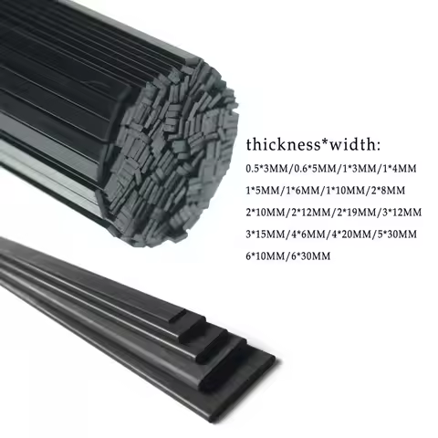 4pcs 8pcs Carbon Fiber Sheet Diameter 0.5x3 0.6x5 0.5x10 1x3 1x4/5 1x6MM Length 0.5M/500MM For RC Mo