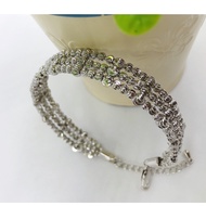 [VJ]Bangle “Beads” Premium Quality 999.9 Rhodium Plated Bangles {Gelang Tangan Emas Putih Persist 75