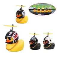 Broken Wind Rubber Duck Motor Accessories Yellow Duck with Helmet Auto Car Accessories Duck In The Car Car Interior Decoration