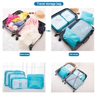 EmmAmy Traveller Travel Pouch Organizer Bag 6pcs Organiser 6 In 1 Bag Storage Travel Luggage Organiser