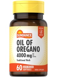 Sundance Oil of Oregano 4000mg Softgels | 60 Pills | Traditional Herbal Supplement | Non-GMO and Glu