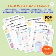 (Series C) Social Media Planner - Content, Followers, Influencer, Tiktok, Instagram [Printable PDF] 