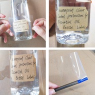 2.5x1.6 Inch Clear Waterproof Label Protectors for Essential Oil Bottle Labels and Food Jars Labels 