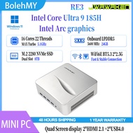 JWAWAKEN RE3 MINI PC Intel Core Ultra 9 185H NPU Windows11 LPDDR5 24GB M.2 NVMe SSD WiFi6E BT5.3 Gam