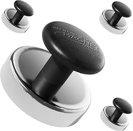 Master Magnetics Round Base Magnet Fastener with Knob,Chrome,1.43" Diameter, 0.98" Total Height with