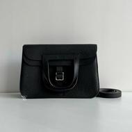 99新🆕 Hermès 愛馬仕 Halzan 25 黑色銀釦