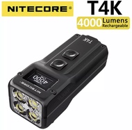 พร้อมส่ง NITECORE T4K 4000 Lumensแบบพกพาพวงกุญแจไฟฉาย 4 LEDs Super Bright Light built-Inแบตเตอรี่โดย