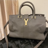 YSL Y字金屬LOGO手提/斜背2用醫生包(中號）