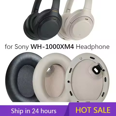 Replacement Earpads for Sony Wh-1000XM4 WH1000XM4 Wireless Headphones Earpad, Ear Cushion, Earmuff S