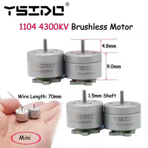 YSIDO Micro 1104 4300KV Brushless Motor for RC Aircraft Fixed Wing FPV Multicopter Drone Quadcopter 