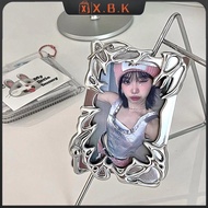 X.B.K Oril Design Electroplate Plasitic Frame Kpop Idol Photocard Holder Creative 3 Inch Photo Card 
