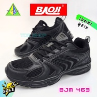 Baoji รุ่น BJM463 สีดำ รองเท้าผ้าใบ บาโอจิ สำหรับผู้ชาย ผูกเชือก ใส่ออกกำลังกาย ทำงาน เที่ยว น้ำหนัก