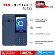 TCL 4042s (4G) Feature Phone Keypad Phone / 2.8 Inch Display /1500mAh Battery