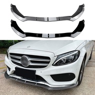 Front Bumper Lip for Mercedes-Benz C Class W205 AMG line 2015-2018 C180 C200 C200 C250 C300 C350 acc