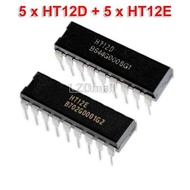 10pcs ( 5 x HT12D + 5 x HT12E ) DIP-20 HT-12D HT-12E DIP20 New