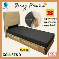 SPREI RESLETING JERSEY PREMIUM / SARUNG KASUR Uk 120x200x25-30CM KASUR SPRINGBED
