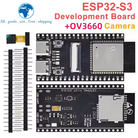 TZT ESP32-S3 N16R8 CAM Development Board WiFi+Bluetooth Module OV3660 Camera