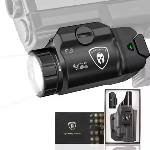 MB2 Light Kydex Holster,Fit Springfield Hellcat Pro,Compact 500 lumen,Universal Rail Mounted,Power I