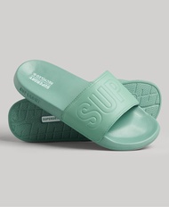 Superdry Code Core Pool Sliders - Granite Green